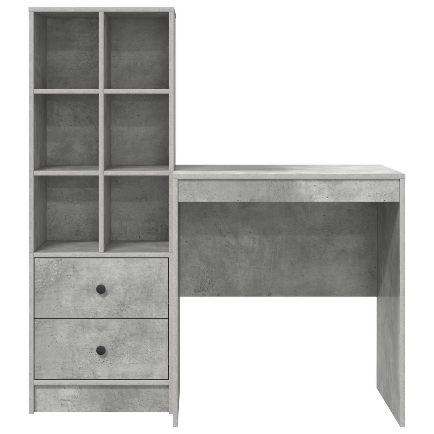 vidaXL Bureaux avec tiroirs 2 pcs Gris béton