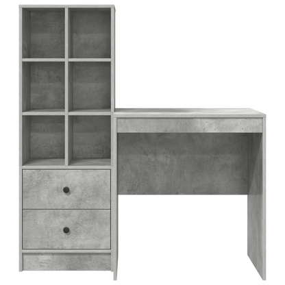 vidaXL Bureaux avec tiroirs 2 pcs Gris béton