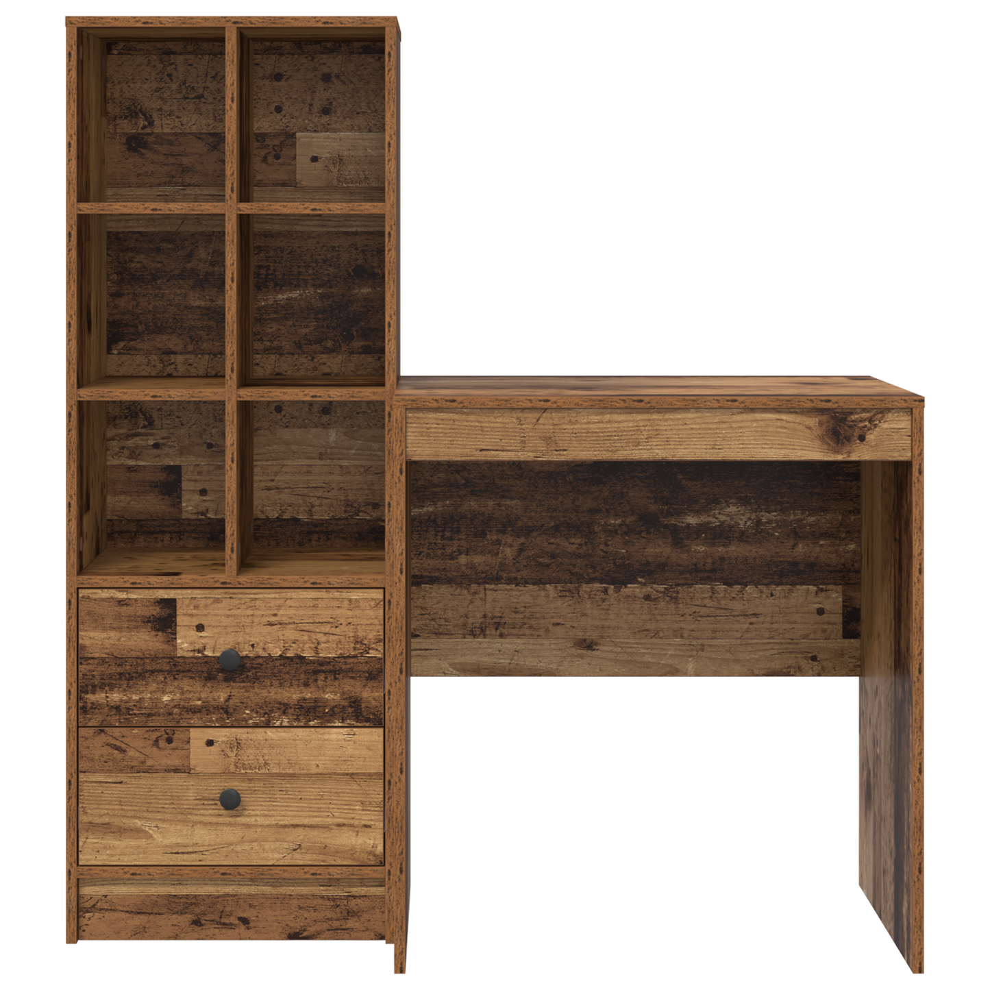 vidaXL Schreibtisch mit Schubladen 2 pcs Altholz