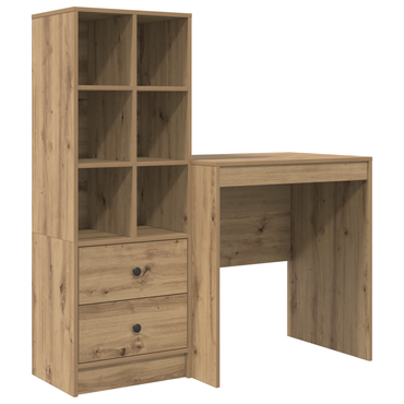 vidaXL Schreibtisch mit Schubladen 2 pcs Artisan-Eiche