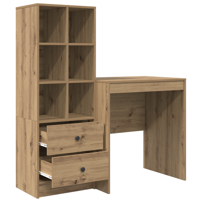 vidaXL Schreibtisch mit Schubladen 2 pcs Artisan-Eiche