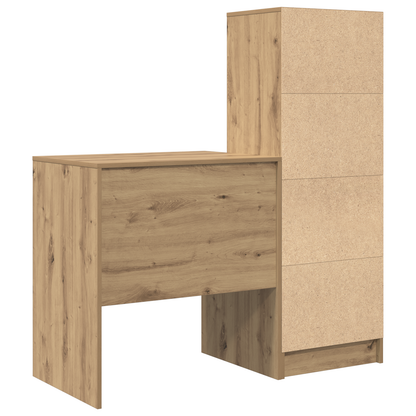 vidaXL Schreibtisch mit Schubladen 2 pcs Artisan-Eiche