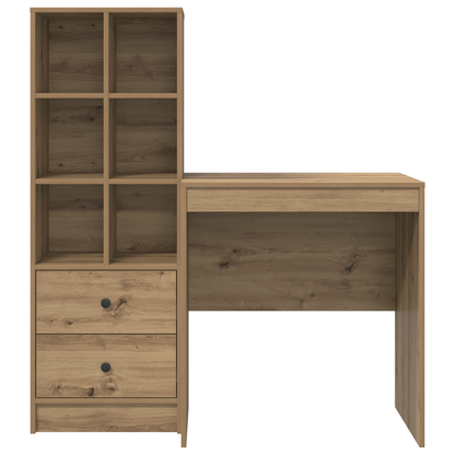 vidaXL Schreibtisch mit Schubladen 2 pcs Artisan-Eiche