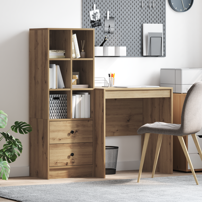 vidaXL Schreibtisch mit Schubladen 2 pcs Artisan-Eiche