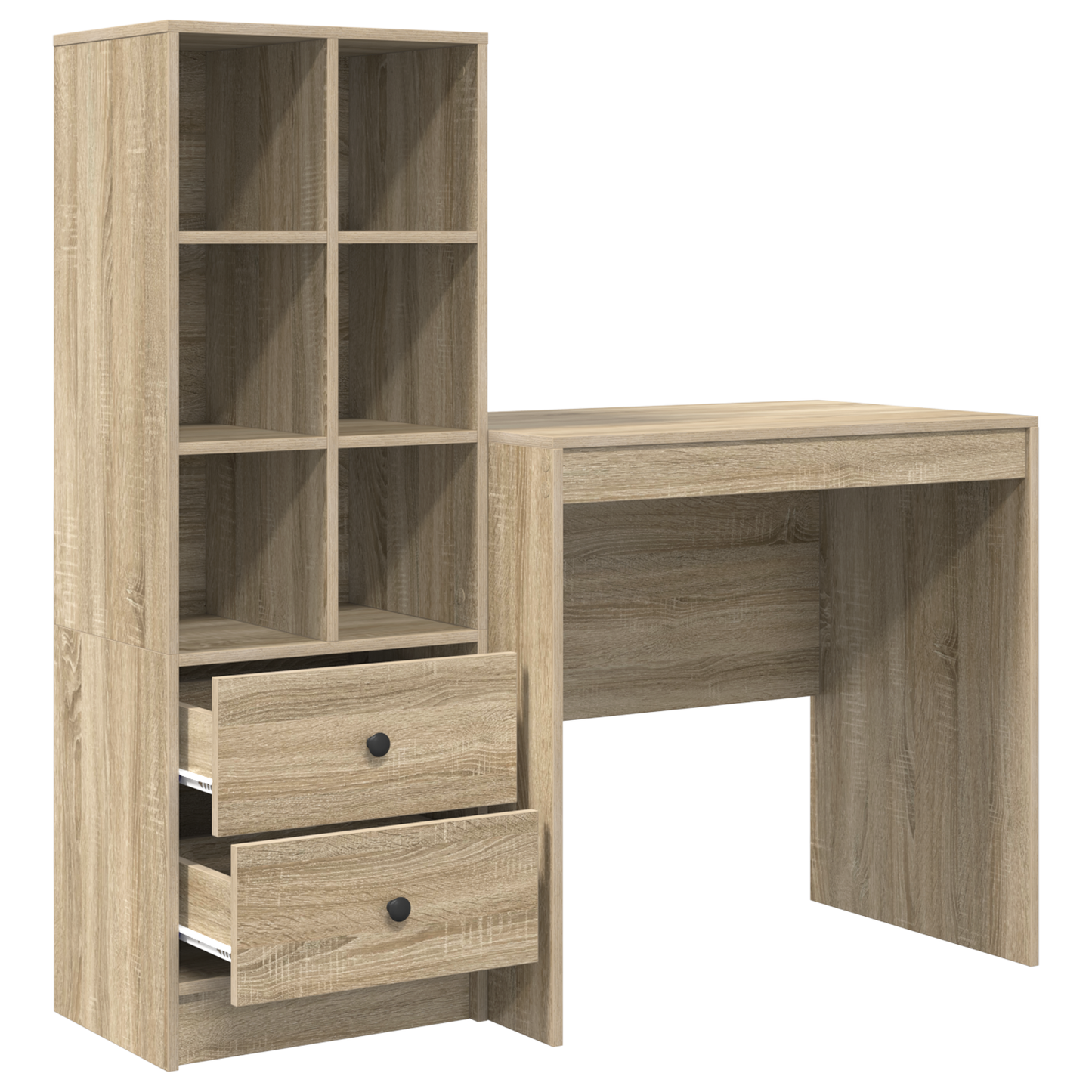 vidaXL Schreibtisch mit Schubladen 2 pcs Sonoma-Eiche