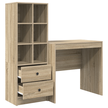 vidaXL Schreibtisch mit Schubladen 2 pcs Sonoma-Eiche