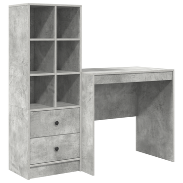 vidaXL Bureaux avec tiroirs 2 pcs Gris béton
