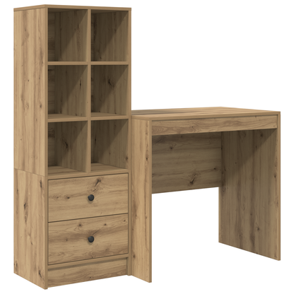 vidaXL Schreibtisch mit Schubladen 2 pcs Artisan-Eiche