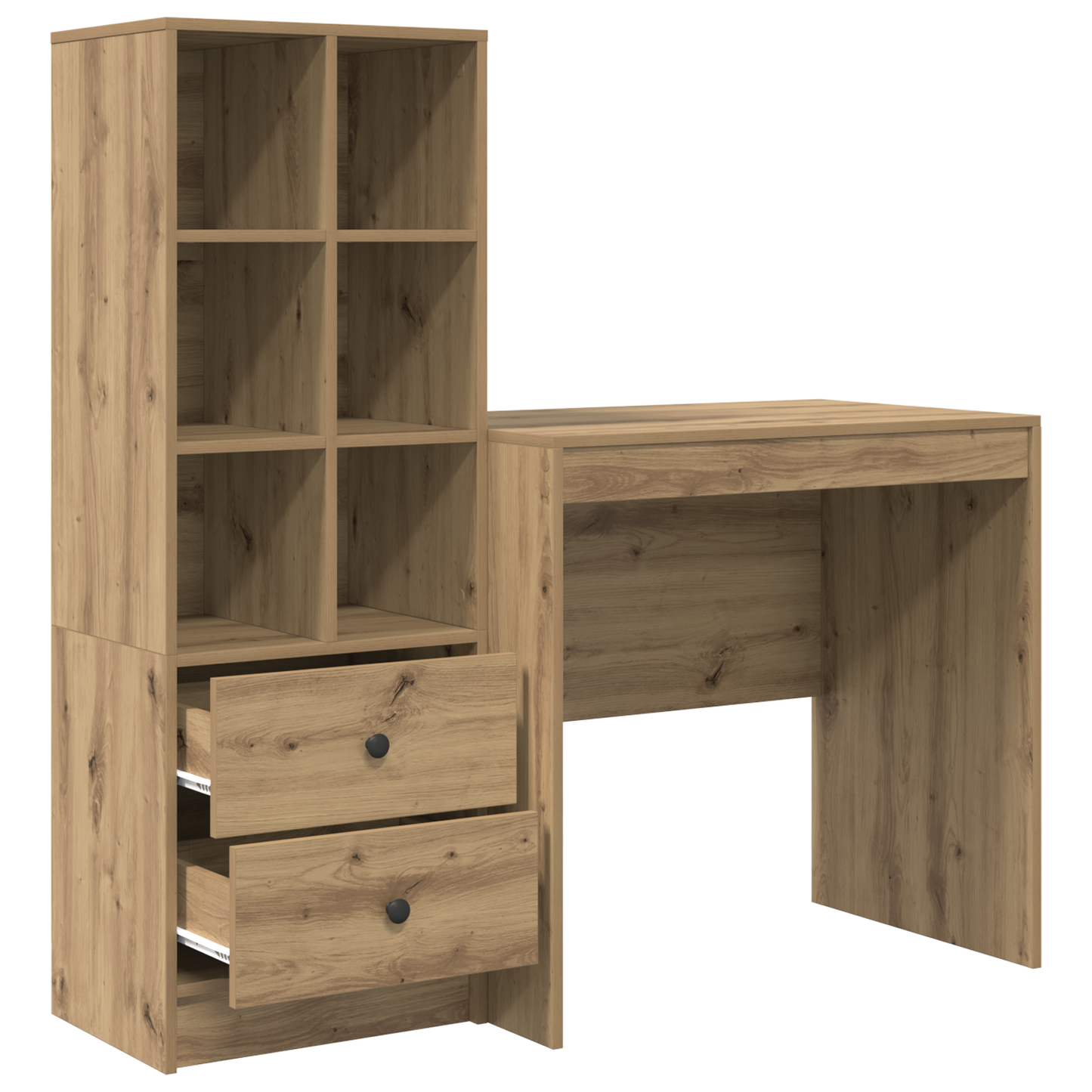 vidaXL Schreibtisch mit Schubladen 2 pcs Artisan-Eiche