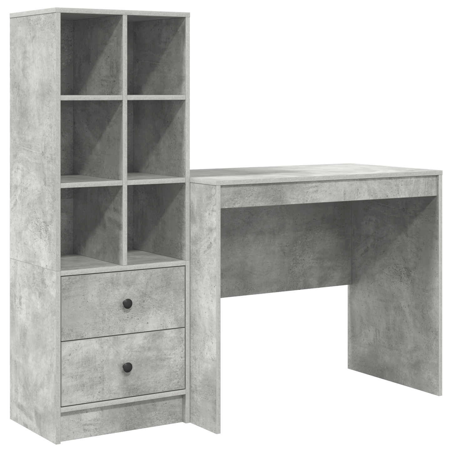 vidaXL Bureaux avec tiroirs 2 pcs Gris béton