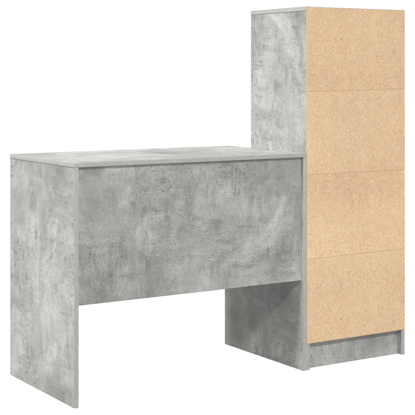 vidaXL Bureaux avec tiroirs 2 pcs Gris béton
