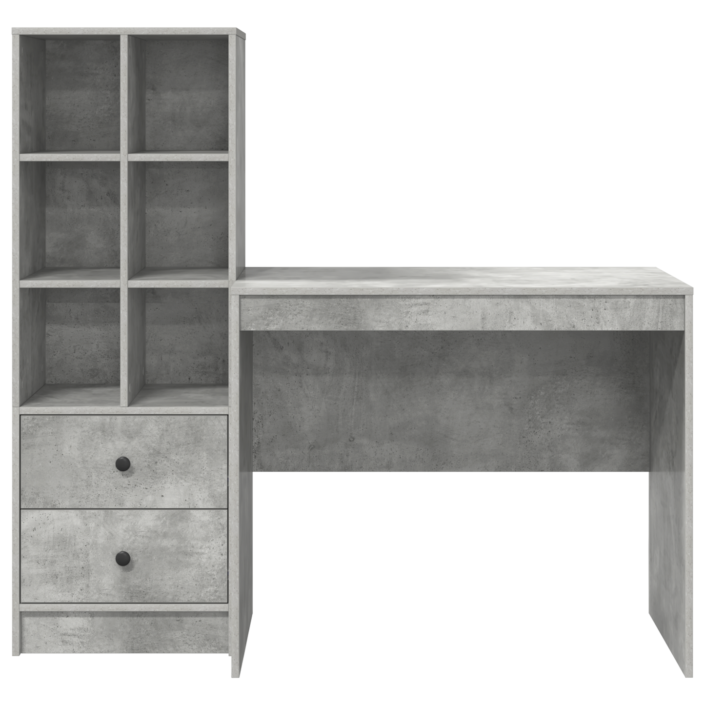 vidaXL Bureaux avec tiroirs 2 pcs Gris béton