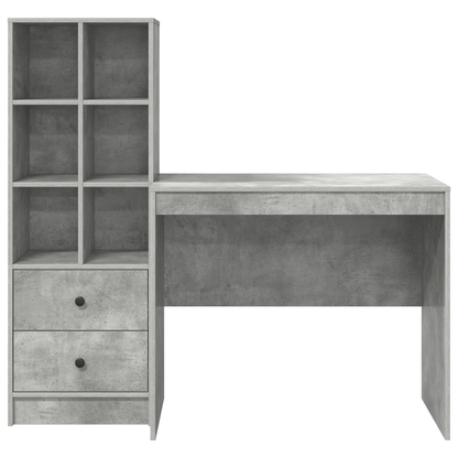 vidaXL Bureaux avec tiroirs 2 pcs Gris béton