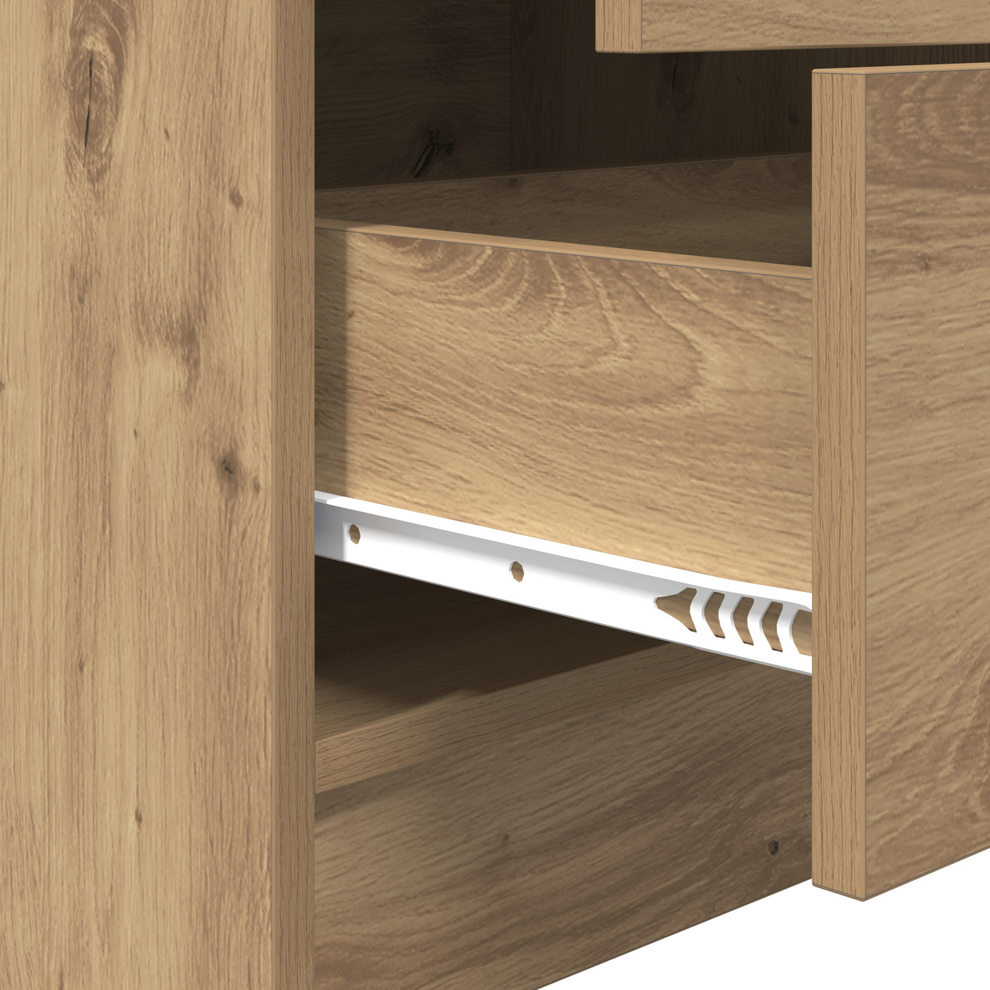 vidaXL Schreibtisch mit Schubladen 2 pcs Artisan-Eiche
