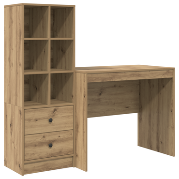 vidaXL Schreibtisch mit Schubladen 2 pcs Artisan-Eiche
