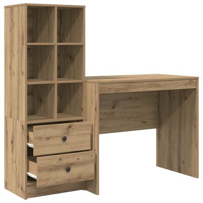 vidaXL Schreibtisch mit Schubladen 2 pcs Artisan-Eiche