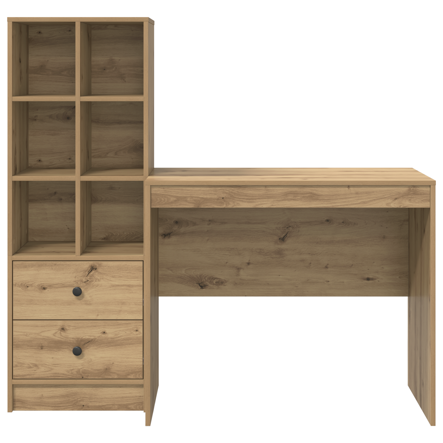 vidaXL Schreibtisch mit Schubladen 2 pcs Artisan-Eiche