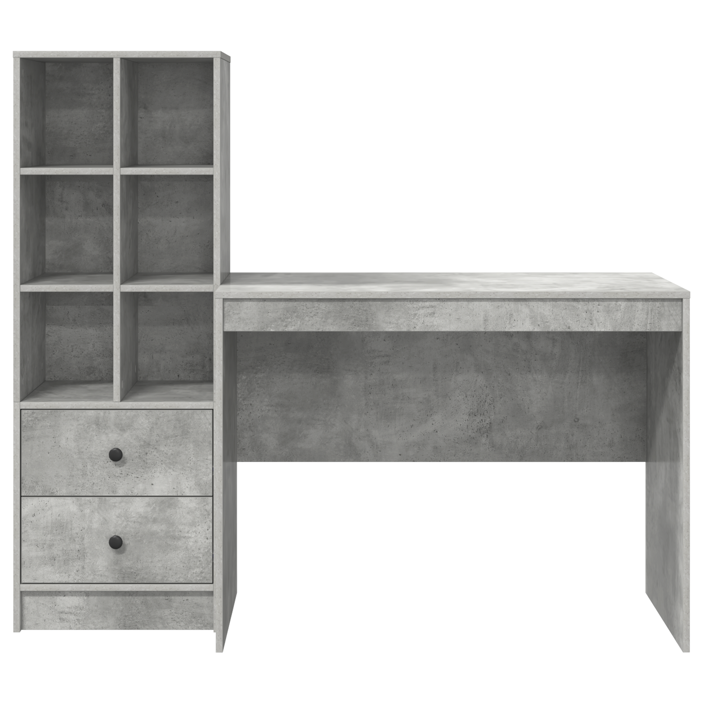 vidaXL Bureaux avec tiroirs 2 pcs Gris béton
