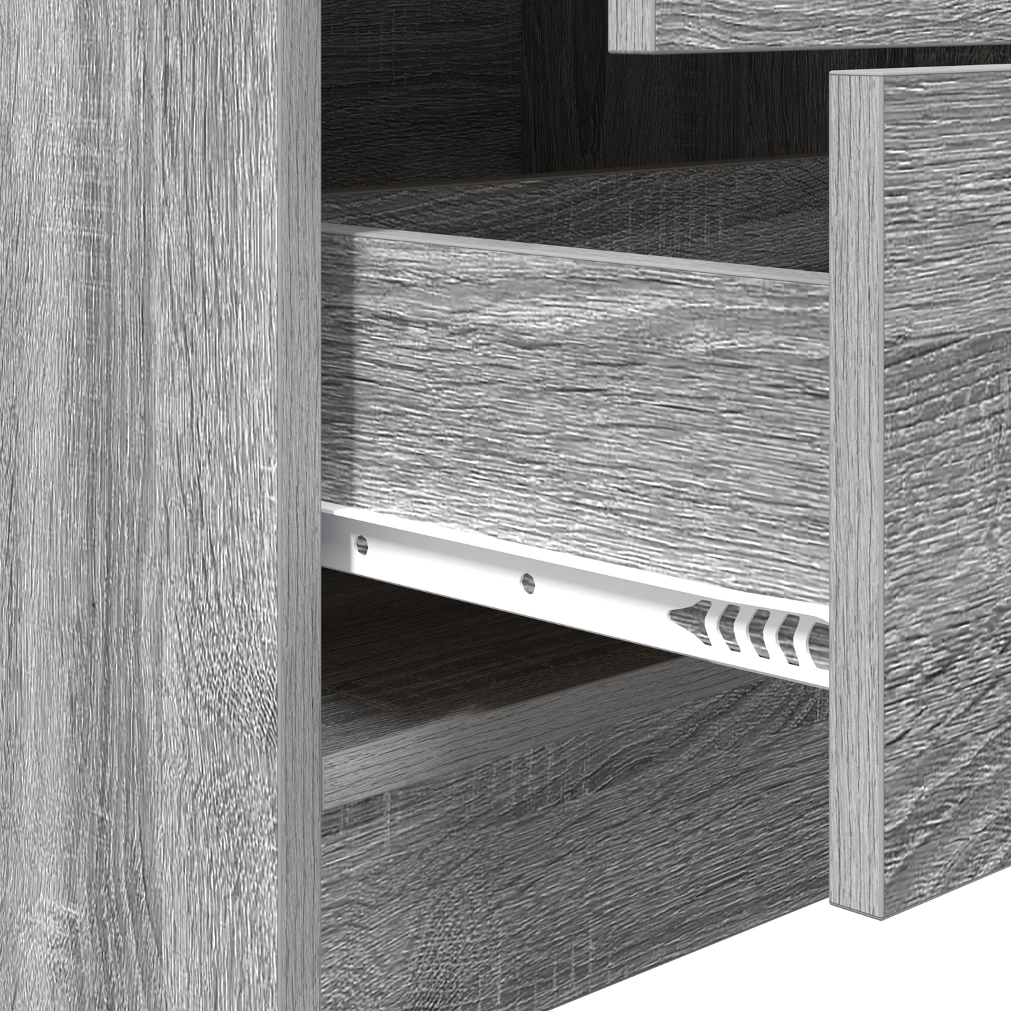 vidaXL Schreibtisch mit Schubladen 2 pcs Graues Sonoma