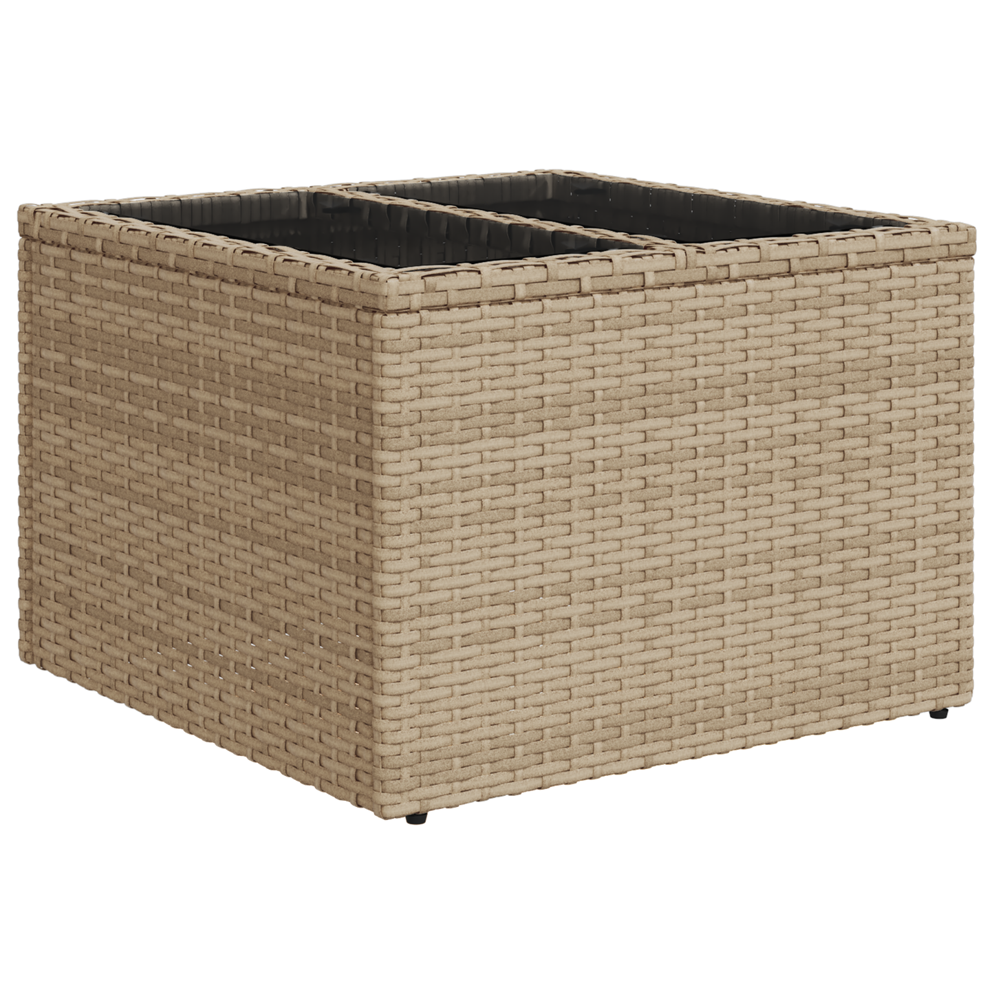 vidaXL Salon de jardin avec coussins et rangements 9 pcs Résine tressée Marron