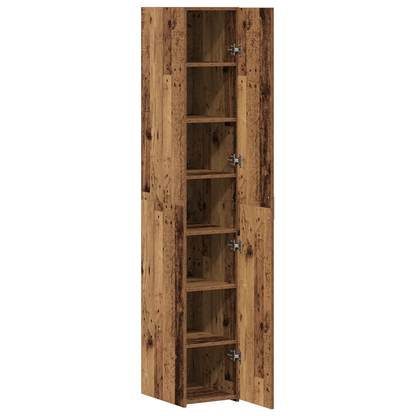 vidaXL Highboard 2 pcs Bois de récupération 30 x 42,5 x 185 cm