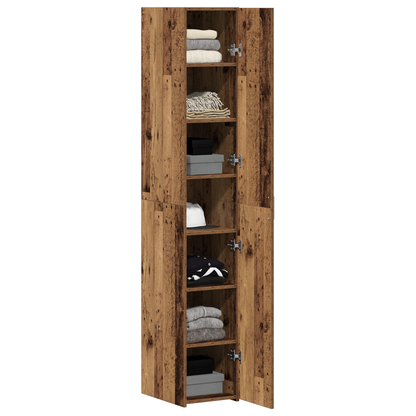 vidaXL Highboard 2 pcs Bois de récupération 30 x 42,5 x 185 cm