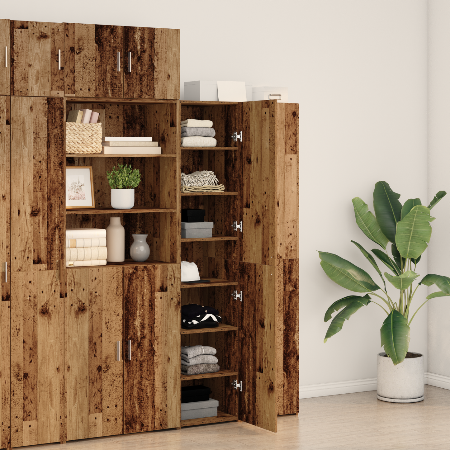 vidaXL Highboard en bois de récupération 40 x 42,5 x 185 cm