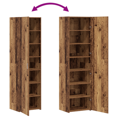 vidaXL Highboard 2 pcs Bois de récupération 50 x 42,5 x 185 cm