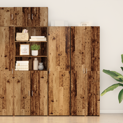 vidaXL Highboard 2 pcs Bois de récupération 50 x 42,5 x 185 cm