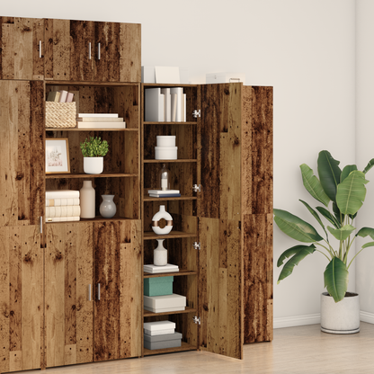 vidaXL Highboard 2 pcs Bois de récupération 50 x 42,5 x 185 cm