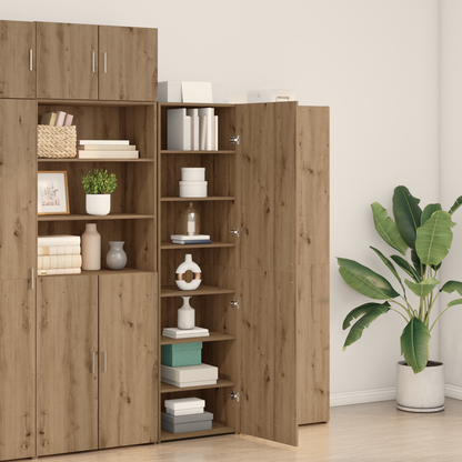 vidaXL Highboard 2 pcs chêne artisan 50 x 42,5 x 185 cm
