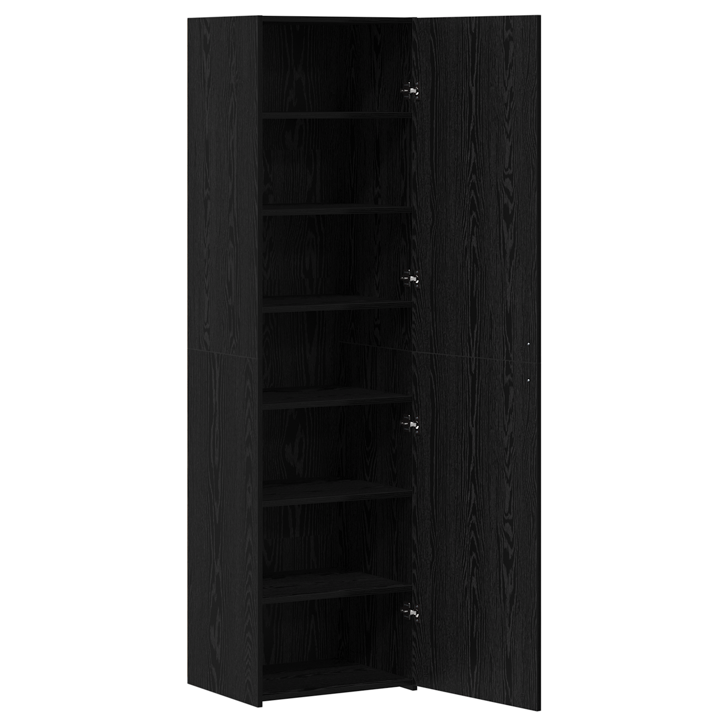 vidaXL Bahut haut 2 pcs noir aspect chêne 50 x 42,5 x 185 cm