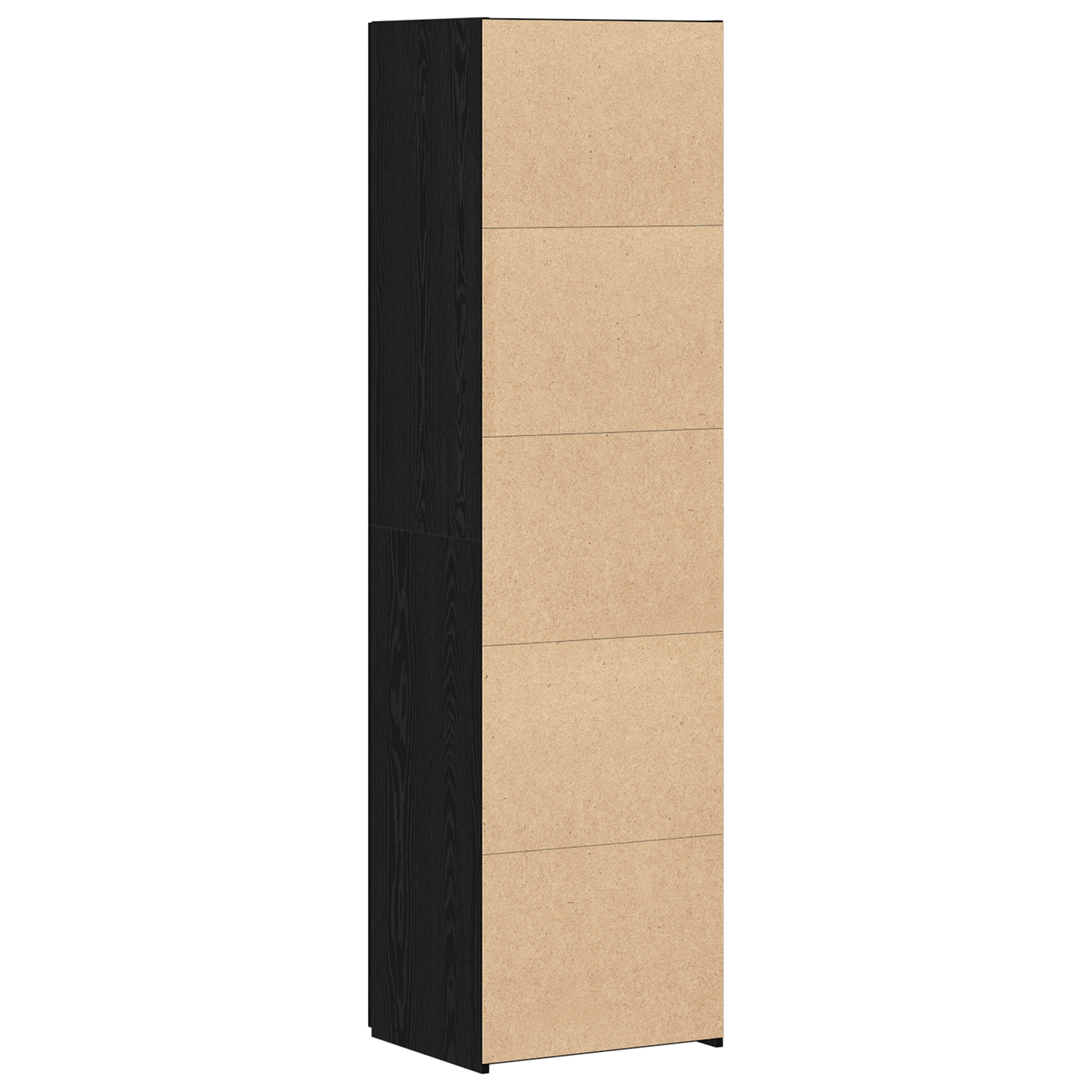 vidaXL Bahut haut 2 pcs noir aspect chêne 50 x 42,5 x 185 cm