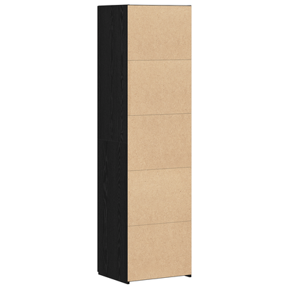 vidaXL Bahut haut 2 pcs noir aspect chêne 50 x 42,5 x 185 cm