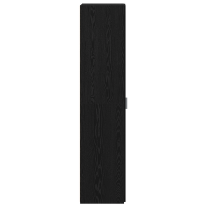 vidaXL Bahut haut 2 pcs noir aspect chêne 50 x 42,5 x 185 cm