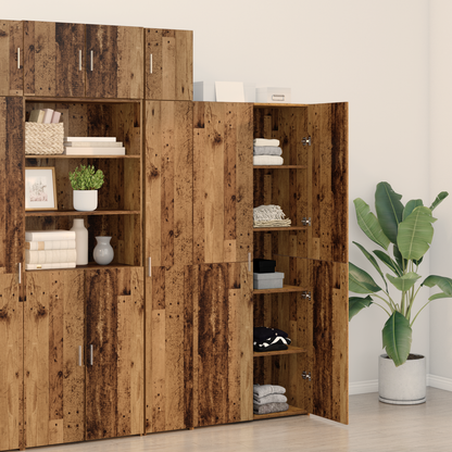 vidaXL Meuble haut 2 pcs bois de récupération 80 x 42 x 185 cm