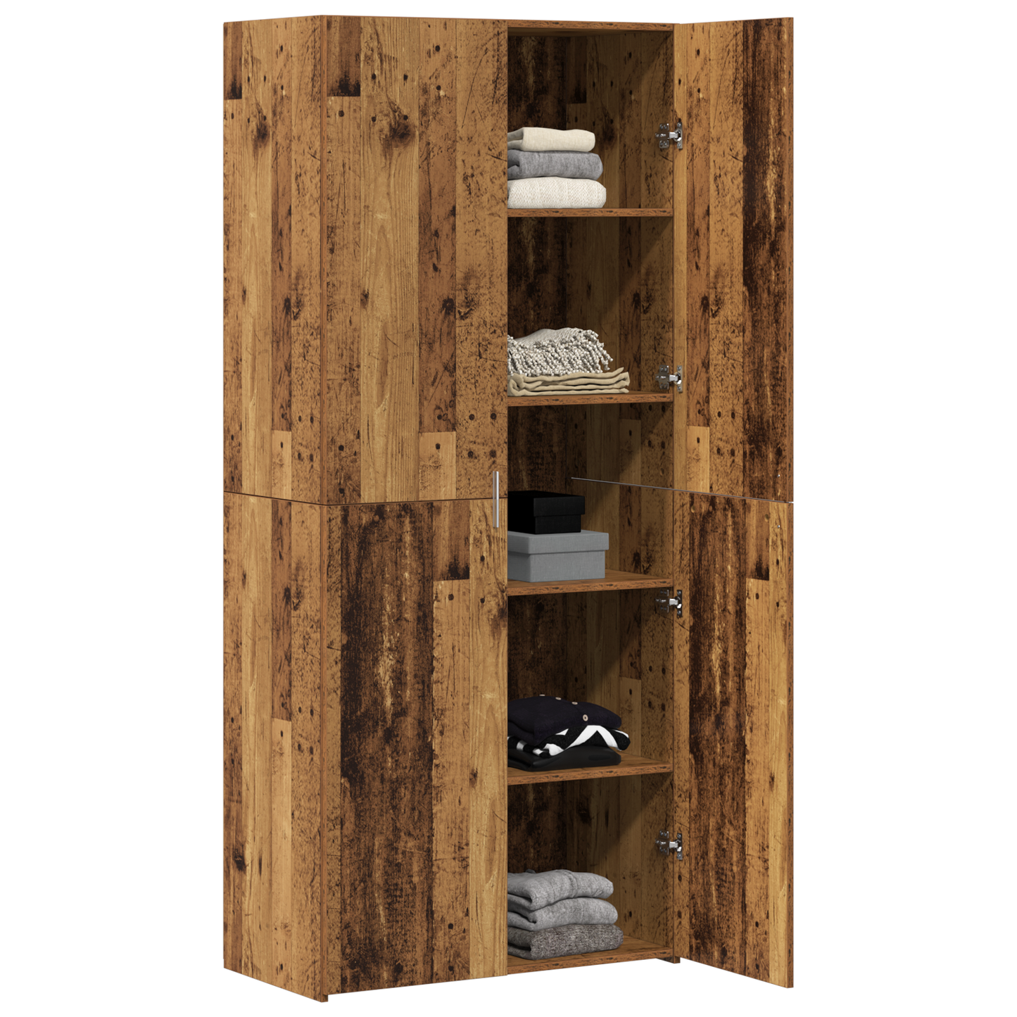 vidaXL Meuble haut 2 pcs bois de récupération 80 x 42 x 185 cm