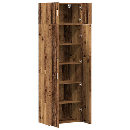 vidaXL Aufbewahrungsschrank 3 pcs Altholz