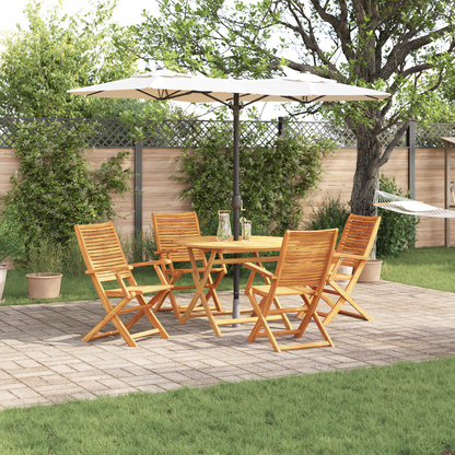 vidaXL Garten Essgruppe 5 pcs Braun Akazie Massivholz
