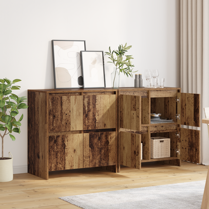 vidaXL Sideboards 2 pcs Altholz 70 x 41 x 75 cm Holzwerkstoff