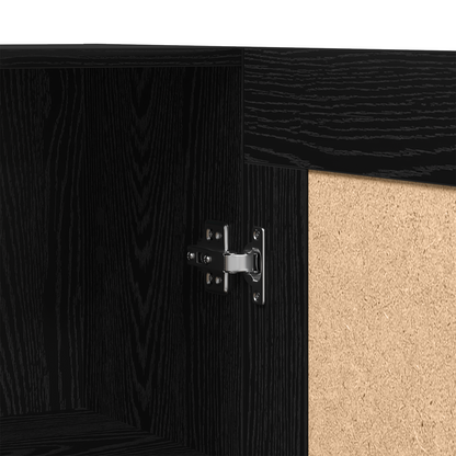 vidaXL Bücherregal Schwarz Eichen-Optik 82,5 x 30,5 x 185 cm