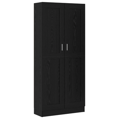 vidaXL Bücherregal Schwarz Eichen-Optik 82,5 x 30,5 x 185 cm