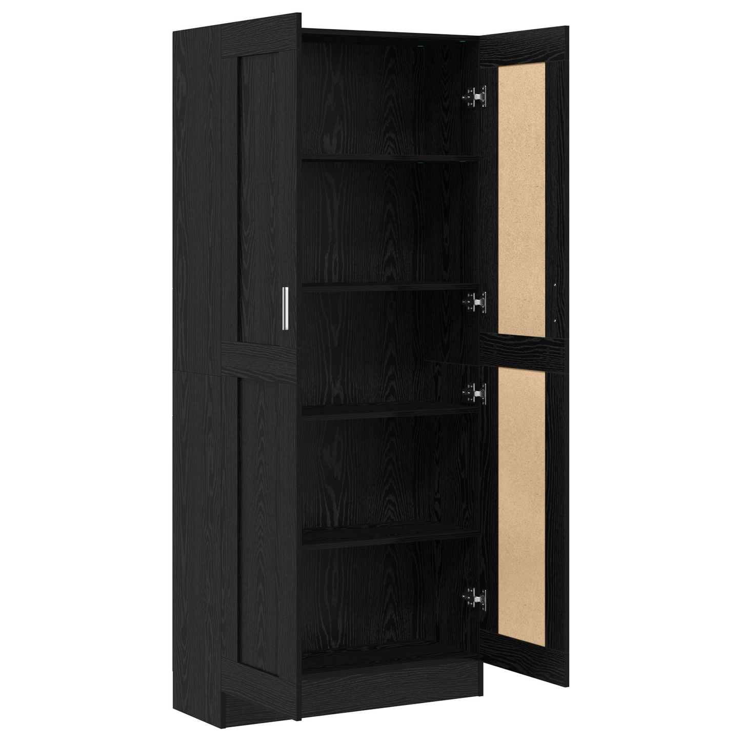 vidaXL Bücherregal Schwarz Eichen-Optik 82,5 x 30,5 x 185 cm