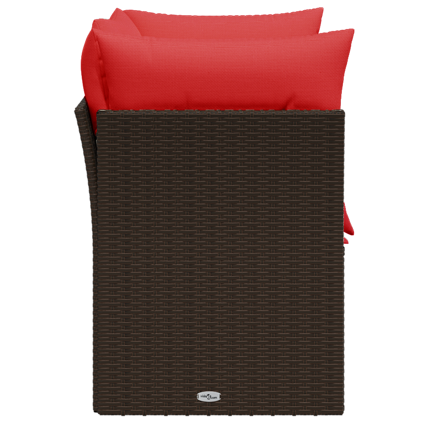 vidaXL Gartensofa mit Kissen 2-Sitzer Braun Poly Rattan