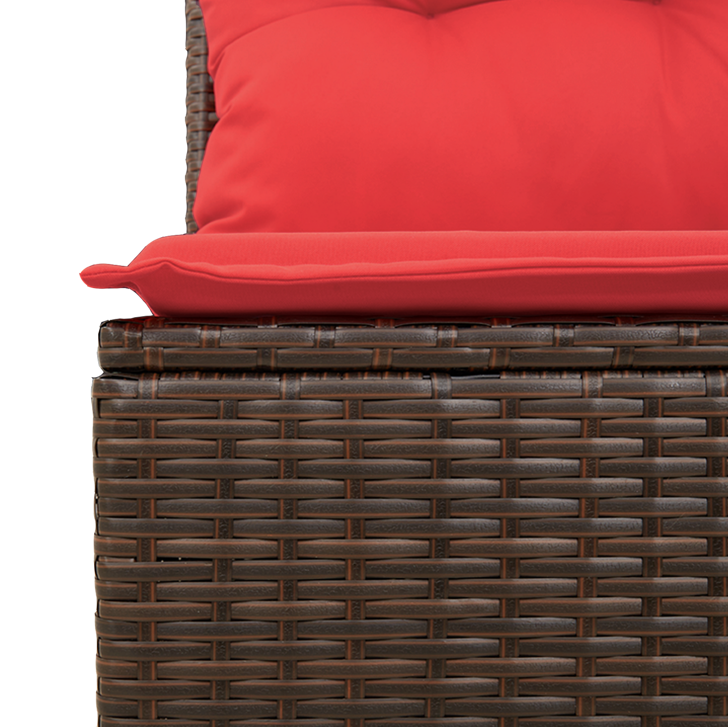 vidaXL Gartensofa mit Kissen 2-Sitzer Braun Poly Rattan