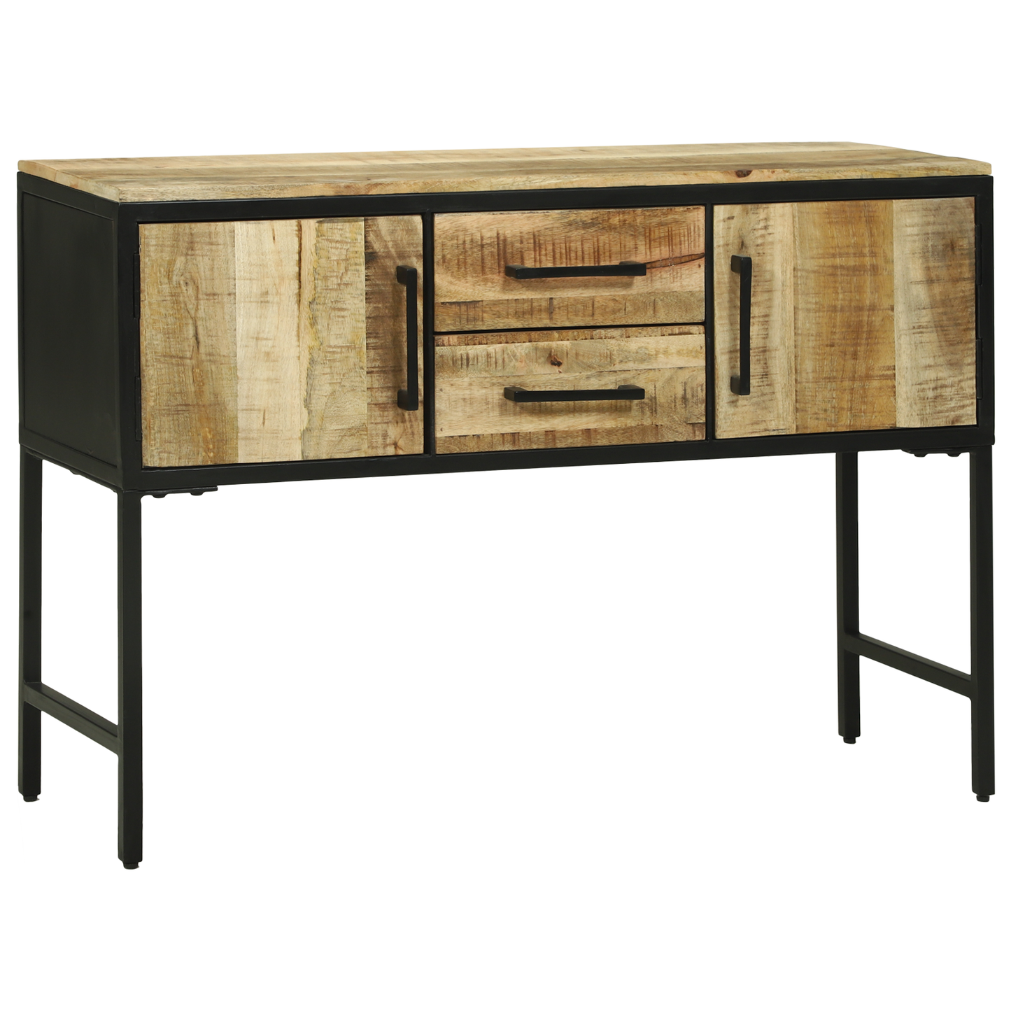 vidaXL Konsolentisch mit Tür Braun 100 x 35 x 70 cm massives Mangoholz