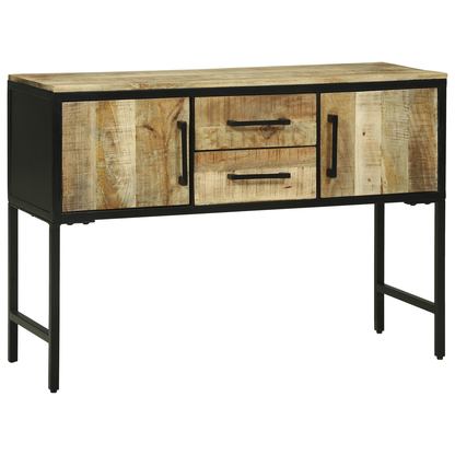 vidaXL Konsolentisch mit Tür Braun 100 x 35 x 70 cm massives Mangoholz
