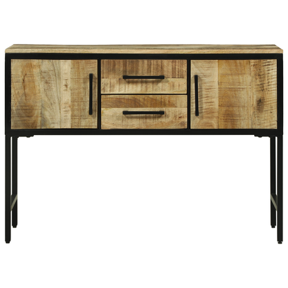 vidaXL Konsolentisch mit Tür Braun 100 x 35 x 70 cm massives Mangoholz