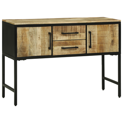 vidaXL Konsolentisch mit Tür Braun 100 x 35 x 70 cm massives Mangoholz