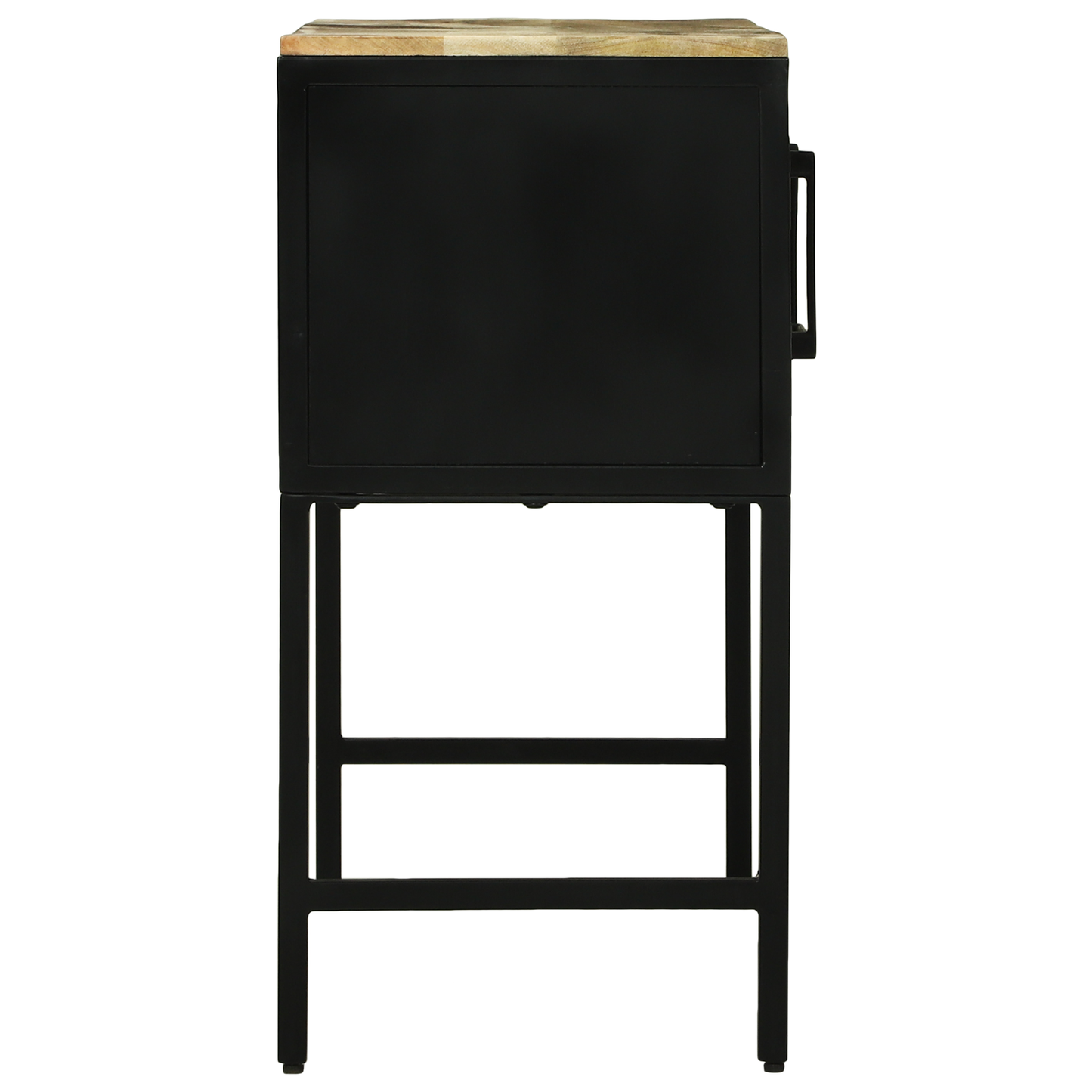 vidaXL Konsolentisch mit Tür Braun 100 x 35 x 70 cm massives Mangoholz